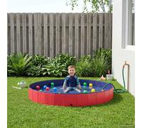vidaXL Piscina infantil, redonda, de 300 cm de diámetro y 38 cm de altura, color rojo