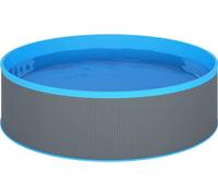 vidaXL Piscina inflable, 350 x 90 cm, color gris