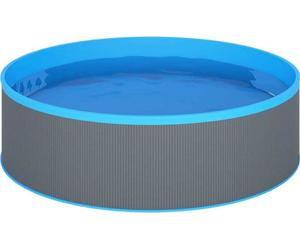 vidaXL Piscina inflable, 350 x 90 cm, color gris