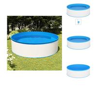 vidaXL Piscina inflable con skimmer y bomba integrados, 350x90 cm, color blanco - Piscinas
