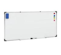 vidaXL Pizarra magnética acero blanco 110x60 cm