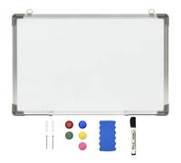 vidaXL Pizarra magnética de borrado en seco acero blanco 50x35 cm