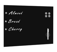 vidaXL Pizarra magnética de pared de cristal 80x60 cm Escritura escuela casa