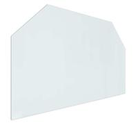 vidaXL Placa de chimenea de cristal transparente de 100 x 60 cm, cristal de estufa, alfombrilla protectora, protección de suelo interior, almohadilla resistente al calor para seguridad junto a la