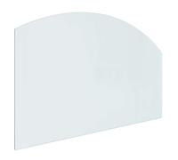 vidaXL Placa de chimenea de cristal transparente de 100 x 60 cm, elegante plato de cristal, protección contra el calor, elegante placa eléctrica, decoración moderna, panel resistente al calor