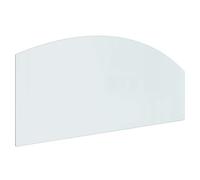 vidaXL Placa de chimenea de cristal transparente de 120 x 50 cm, elegante plato de vidrio, protección contra el calor, elegante placa eléctrica, decoración moderna, panel resistente al calor