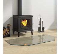 vidaXL Placa de vidrio para chimenea Transparente 100 x 50 cm Cristal