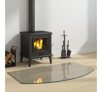 vidaXL Placa de vidrio para chimenea Transparente 100 x 60 cm Cristal