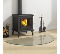 vidaXL Placa de vidrio para chimenea Transparente 1000 x 500 mm