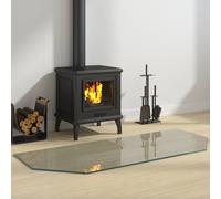 vidaXL Placa de vidrio para chimenea Transparente 120 x 50 cm Cristal