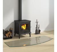 vidaXL Placa de vidrio para chimenea Transparente 120 x 50 cm Cristal