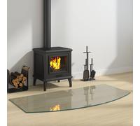 vidaXL Placa de vidrio para chimenea Transparente 120 x 60 cm Cristal