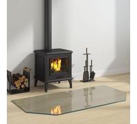 vidaXL Placa de vidrio para chimenea Transparente 120 x 60 cm Cristal