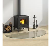 vidaXL Placa de vidrio para chimenea Transparente 1200 x 500 mm