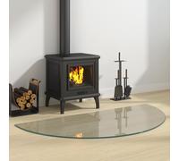 vidaXL Placa de vidrio para chimenea Transparente 1200 x 600 mm