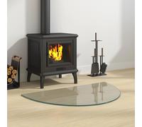 vidaXL Placa de vidrio para chimenea Transparente 800 x 500 mm Cristal