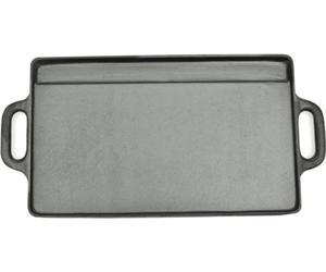 vidaXL: Plancha para parrilla, placa reversible, 2 unidades, hierro fundido, 38x23 cm
