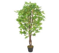 vidaXL Planta artificial árbol de arce con macetero verde 120 cm