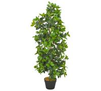 vidaXL Planta artificial árbol de laurel con macetero 120 cm verde