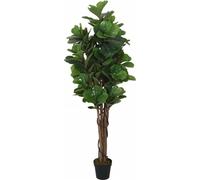 vidaXL, planta artificial "Feigenbaum", 134 hojas, 120 cm, color verde