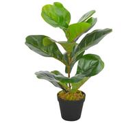 vidaXL Planta artificial ficus con macetero 45 cm verde