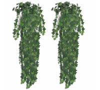 vidaXL 2X Hiedra Artificial Decorativo Casa Colgante Hoja Planta Artificial