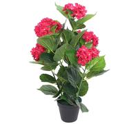 vidaXL Planta Artificial Hortensia con Macetero 60 cm Maceta de Plástico Color Azul, Blanco, Rojo y mas