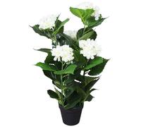 vidaXL Planta Artificial Hortensia con Macetero 60 cm Maceta de Plástico Color Azul, Blanco, Rojo y mas