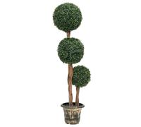 vidaXL Planta de Boj Artificial con Macetero Verde Árbol Topiario Adorno Dimensiones 15 x 50 cm, 16 x 60 cm, 17.5 x 90 cm y mas