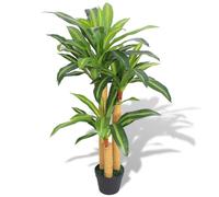 vidaXL Planta de drácena artificial con maceta 100 cm verde