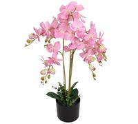 vidaXL Planta de orquídea artificial con macetero rosa 75 cm