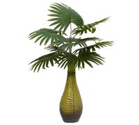 vidaXL Planta de palma artificial 9 hojas 65 cm verde