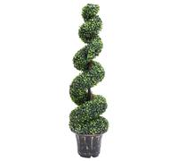 vidaXL Planta espiral de Boj artificial con macetero verde 117 cm
