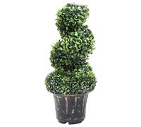 vidaXL Planta Espiral de Boj Artificial con Macetero Verde Topiario Dimensiones 20 x 59 cm, 29.5 x 100 cm, 29.5 x 117 cm y mas
