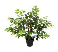vidaXL Planta Ficus Artificial Verde 73 x 16 x 60 cm Tela y madera