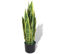 vidaXL Planta sansevieria artificial con macetero 65 cm verde