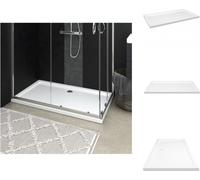 vidaXL Plato de ducha ABS, rectangular, blanco, 70x120 cm - Platos de ducha
