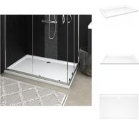 vidaXL Plato de ducha ABS, rectangular, blanco, 80x120 cm - Platos de ducha