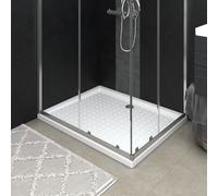 vidaXL Plato de ducha con puntos ABS blanco 80x100x4 cm