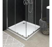 vidaXL Plato de ducha con puntos ABS blanco 90x90x4 cm