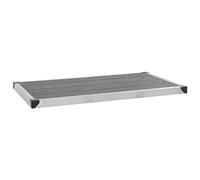 vidaXL Plato de Ducha de Jardín Exterior Panel Torre Sistema Aire Libre Playa Baño Piscina Accesorio Bases WPC Acero Inoxidable Gris