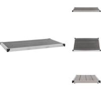 vidaXL - Plato de ducha para jardín, material WPC y acero inoxidable, 110 x 62 cm, color gris - Platos de ducha
