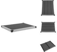 vidaXL Plato de ducha para jardín, material WPC y acero inoxidable, 80 x 62 cm, color gris - Platos de ducha