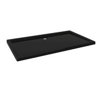 vidaXL Plato de ducha rectangular ABS resistente a arañazos y manchas antideslizante Negro 70x120 cm