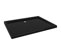 vidaXL Plato de Ducha Rectangular Placa Receptor Cuarto de Baño Aseo Inodoro Resistente a Arañazos Manchas Antideslizante Negro ABS 70x90 cm