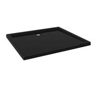 vidaXL Plato de ducha rectangular negro ABS 80x90 cm