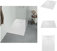 vidaXL Plato de ducha SMC blanco, 100x80 cm - Platos de ducha