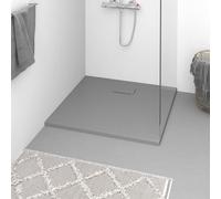 vidaXL Plato de ducha SMC gris 90x80 cm