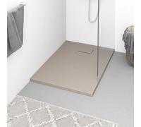 vidaXL Plato de ducha SMC marrón 100x70 cm