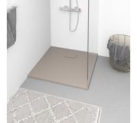 vidaXL Plato de ducha SMC marrón 80x80 cm